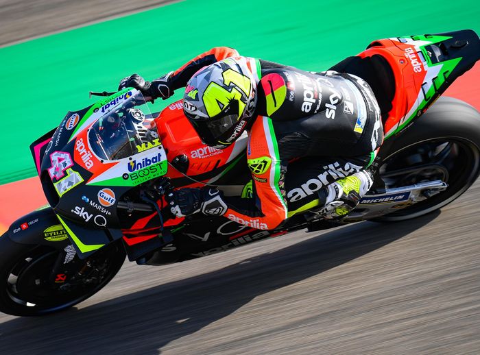 Pembalap Aprilia Gresini, Aleix Espargaro, tampil meyakinkan pada sesi kualifikasi MotoGP Aragon 2019 dan memasang target finis 6 besat