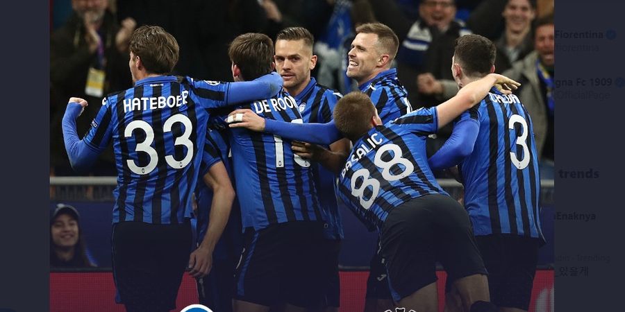 Hasil Liga Italia - Raih Poin Penuh, Atalanta Salip Inter Milan