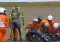 MotoGP Jepang - Detik-detik Valentino Rossi Crash hingga Gagal Finis