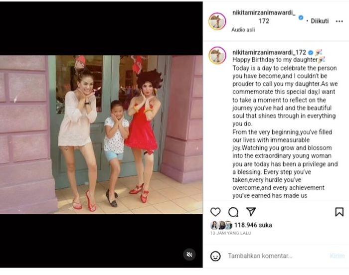 Postingan Nikita Mirzani