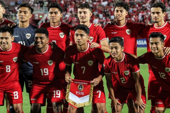 Susunan sebelas utama timnas U-23 Indonesia saat melawan Irak pada duel perebutan tempat ketiga Piala Asia U-23 di Doha (2/5/2024).