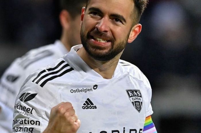 Jordi Amat saat masih membela tim Liga Belgia, KAS Eupen.