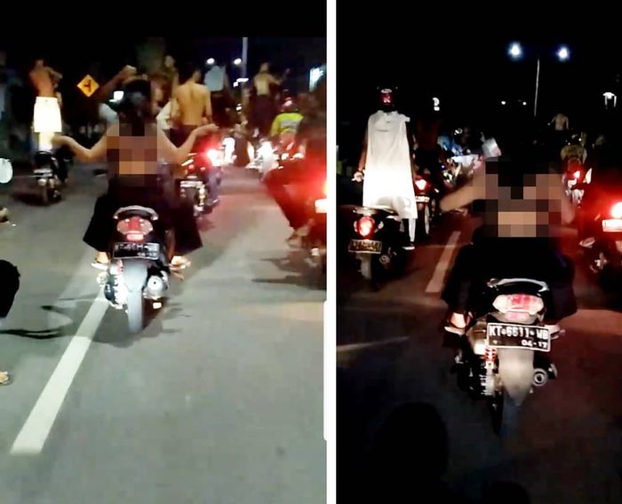 Aksi nekat segerombolan remaja di Kaltim membangunkan orang sahur tanpa busana.