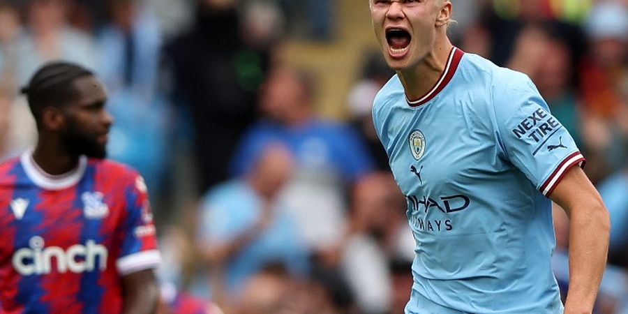 Hat-trick, Erling Haaland Girang Phil Foden Akhirnya Oper Bola saat Manchester City Vs Crystal Palace