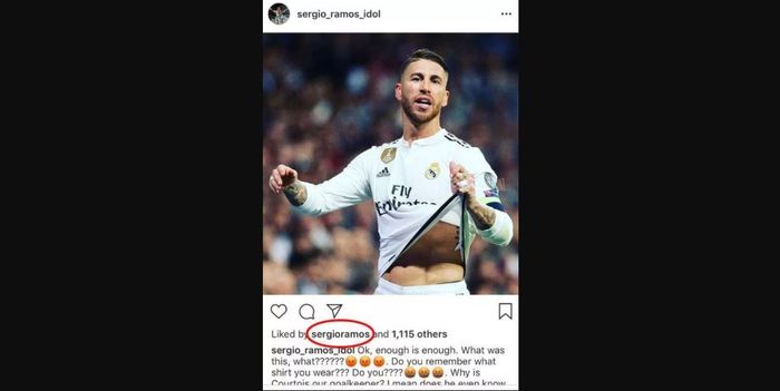 Sergio Ramos kedapatan memberi dukungan ejekan fan Real Madrid untuk Thibaut Courtois.