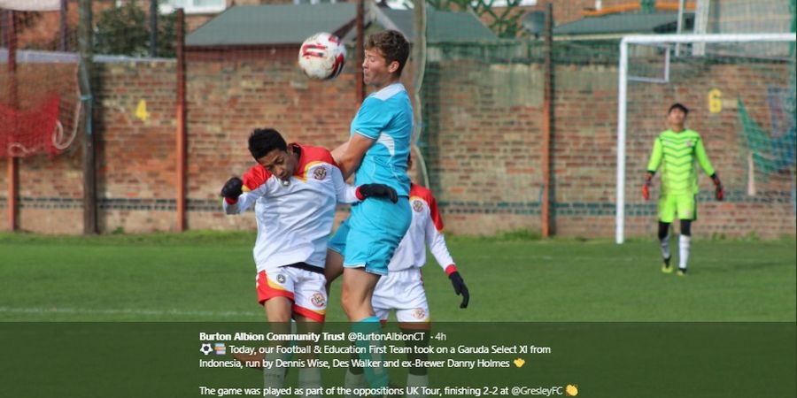 Garuda Select Tahan Imbang Burton Albion Dalam Latih Tanding Perdana