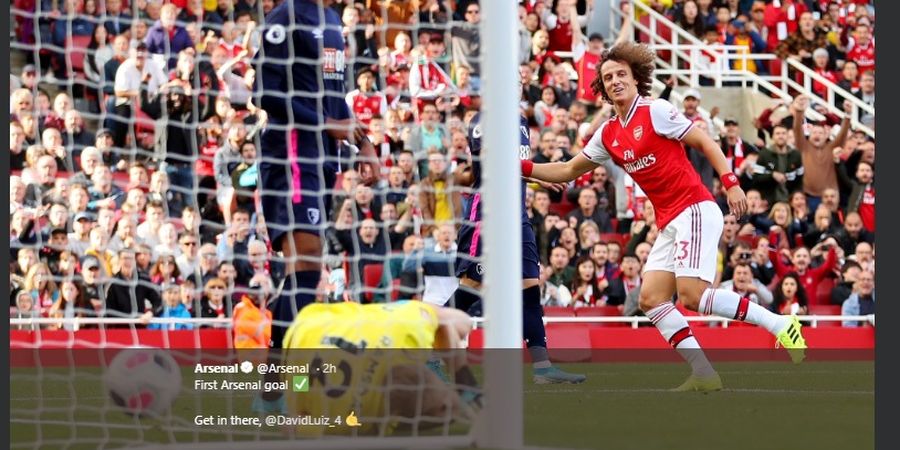 Hasil Liga Inggris - Gol Perdana David Luiz Menangkan Arsenal