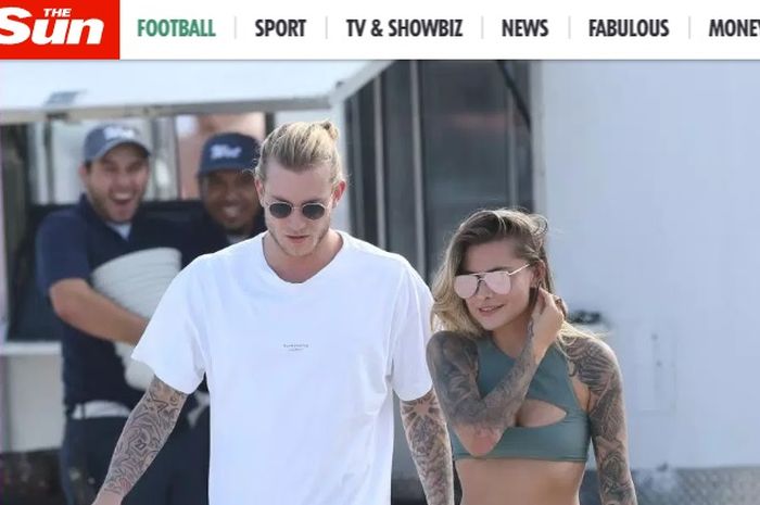 Loris Karius (kiri) berlibur di Miami Beach bersama Sophia Thomalla.