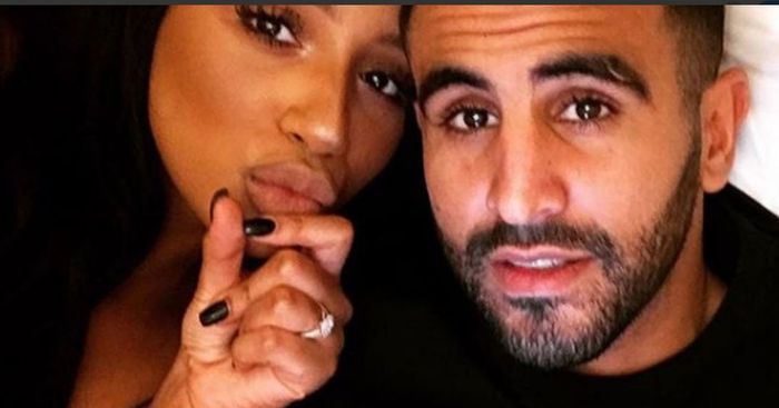 Pemain Manchester City, Riyad Mahrez dan istrinya, Rita Johal.