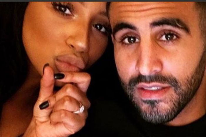 Pemain Manchester City, Riyad Mahrez dan istrinya, Rita Johal.