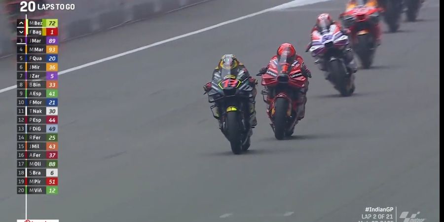 Hasil MotoGP India 2023 - Marc Marquez dan Bagnaia Ceroboh, Marco Bezzecchi Tak Terjangkau, Fabio Quartararo Podium