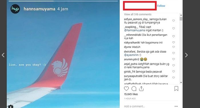 unggahan Hansamu yang direpost akun fans