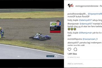 Valentino Rossi Jatuh Di Motogp Jepang Netizen Malah Komentar