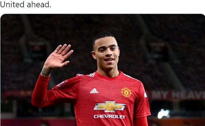 Striker Manchester United, Mason Greenwood.