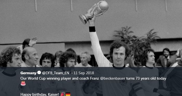 Legenda timnas Jerman, Franz Beckenbauer.
