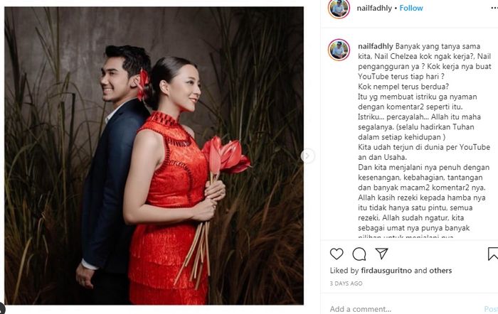 Unggahan adik ipar Paula Verhoeven