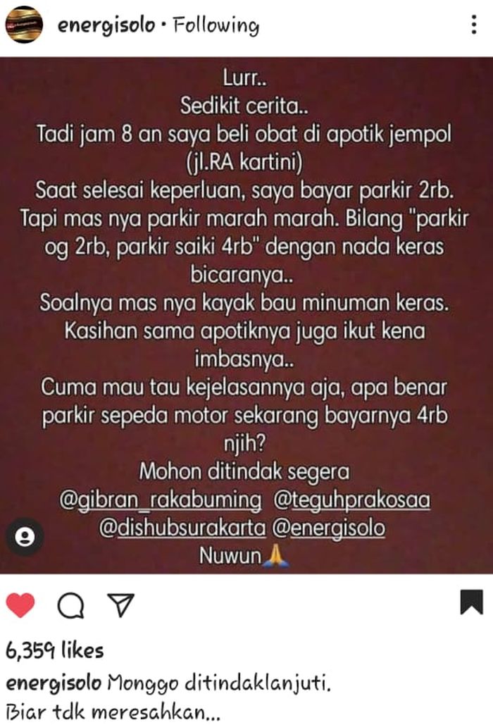 Postingan akun @energisolo