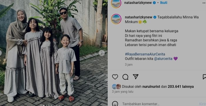 Unggahan Natasha Rizky