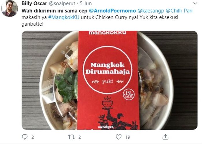 Cuitan seorang netizen tentang restoran Gibran