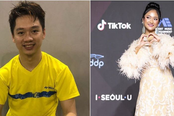 Kevin Sanjaya (kiri) dan Marion Jola (kanan)