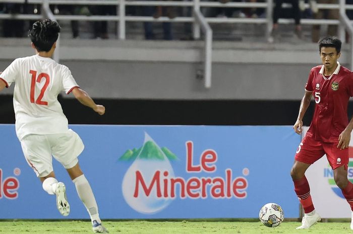 Kakang Rudianto pada laga timnas U-20 Indonesia vs Vietnam di Kualifikasi Piala Asia U-20 2023.