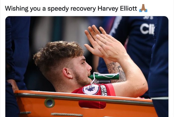 Pemain Liverpool, Harvey Elliott, alami cedera.