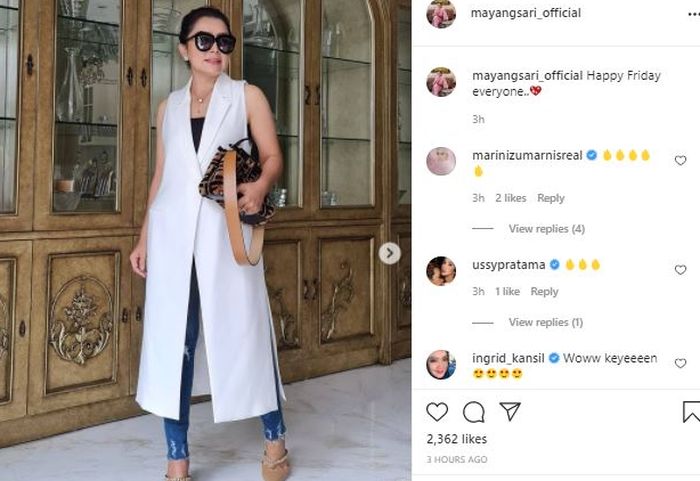 Mayangsari pasang gaya kece