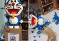Mainan Doraemon yang Disusun Seminggu Hancur Seketika Gara-gara Kucing Oren