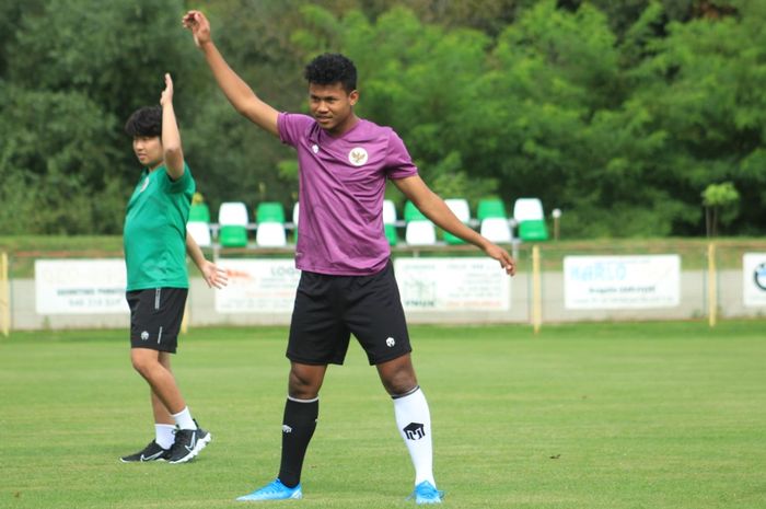 Bek Timnas U-19 Indonesia, Amiruddin Bagas Kaffa Arrizqi saat menjalani pemusatan latihan (TC) di Kroasia.