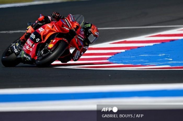 Pembalap Ducati Lenovo, Francesco Bagnaia berhasil dapatkan pole position