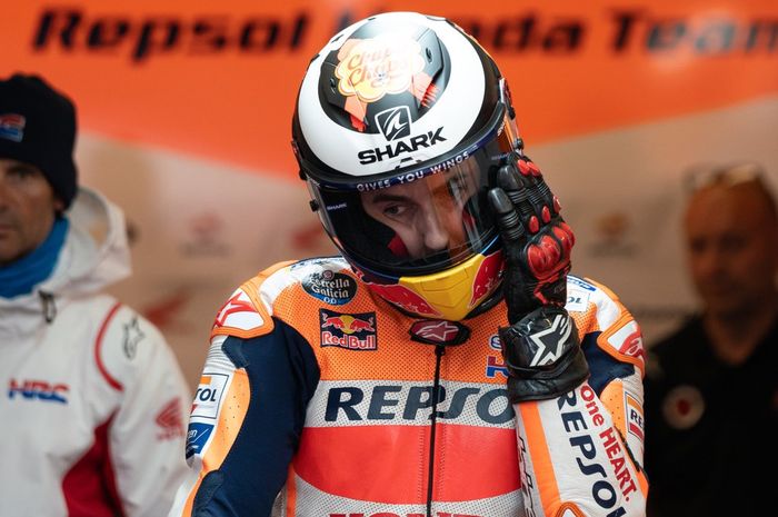 Jorge Lorenzo saat menjalani seri balapan MotoGP Prancis 2019.