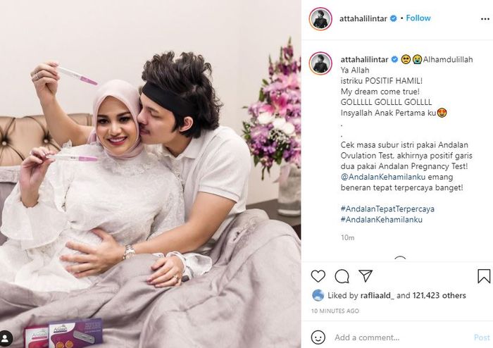 Unggahan Instagram Atta Halilintar.