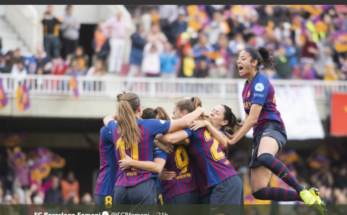 Tim perempuan Barcelona sukses lolos ke final Liga Champions 2018-2019.