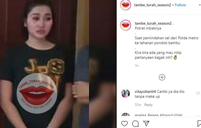 Potret Lucinta Luna ketika akan dipindah ke tahanan Pondok Bambu.