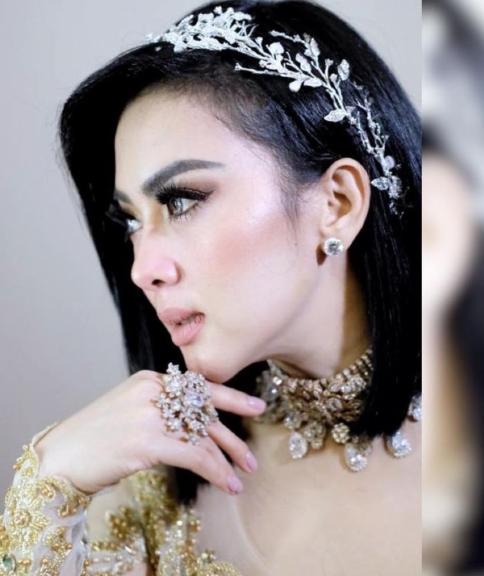 Luna Maya Vs Syahrini, Pakai Aksesori Rambut Ala Pengantin yang Elegan