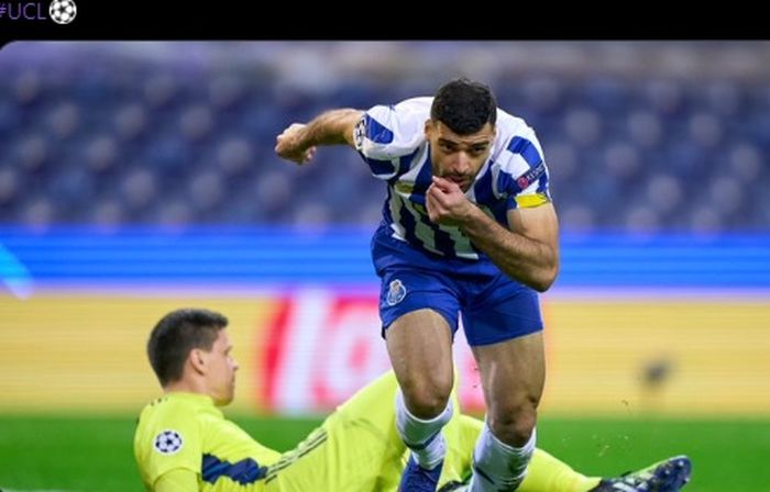 Striker Porto, Mehdi Taremi, mencetak gol pertama timnya dalam laga kontra Juventus di Liga Champions.