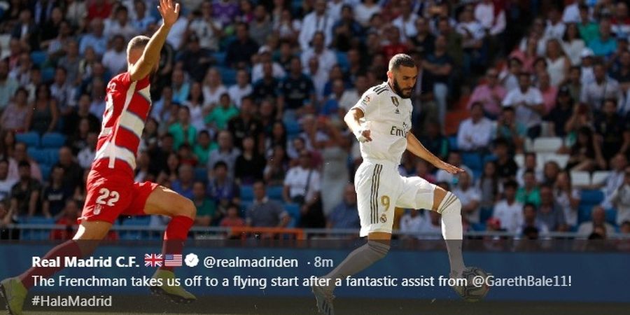 Babak I - Gol Kilat Karim Benzema Bawa Real Madrid Benamkan Granada