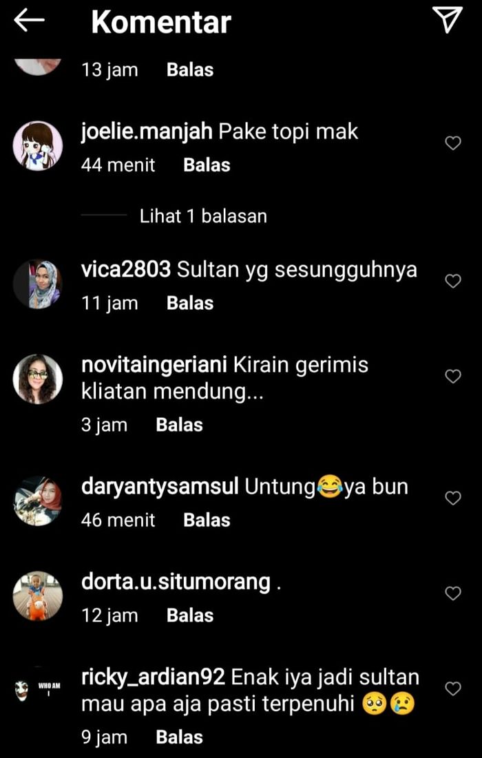 Komentar netizen di unggahan Instagram <a href='https://medan.tribunnews.com/tag/momo' title='Momo'>Momo</a> Geisha.