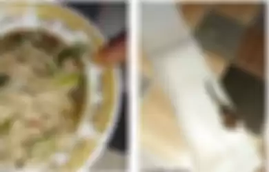 Foto kondisi warung makan yang dituding menjual mie ayam isi buntut tikus yang diunggah di media sosial.