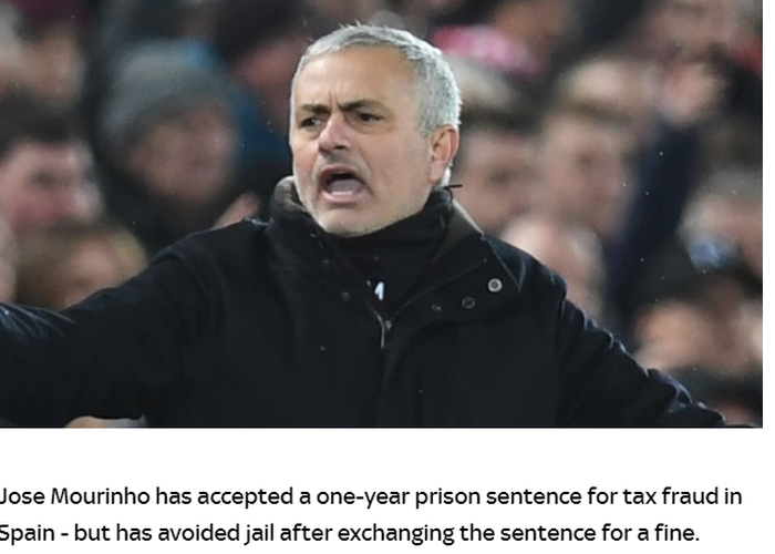 Mantan pelatih Real Madrid, Jose Mourinho.