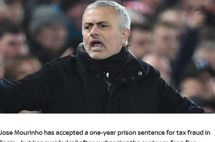 Mantan pelatih Manchester United, Jose Mourinho.