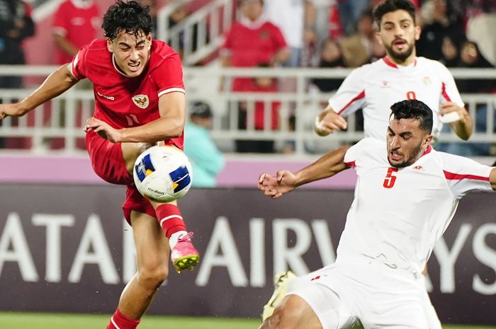 Rafael Struick saat timnas U-23 Indonesia melawan Yordania di Piala Asia U-23 2024.