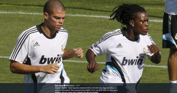 Royston Drenthe semasa membela Real Madrid.