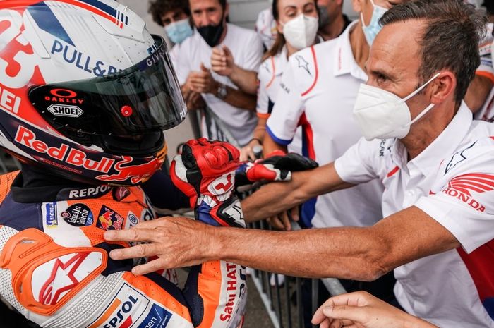 Marc Marquez berhasil menang di MotoGP Jerman 2021, Alberto Puig sebut masalah Honda belum terselesaikan.