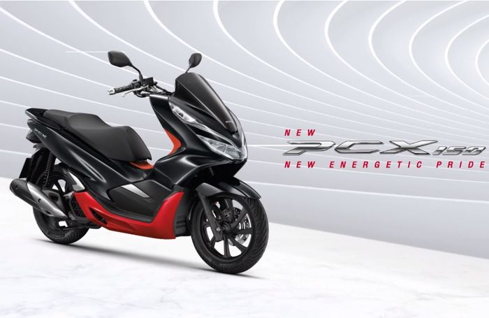 Bodi bawah dan bodi tengah dari All New PCX 150 dilabur warna merah
