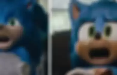 Karakter Sonic di film Sonic the Hedgehog sebelum dan sesudah revisi