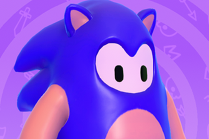 Skin Sonic The Hedgehog in Fall Guys Season 2.