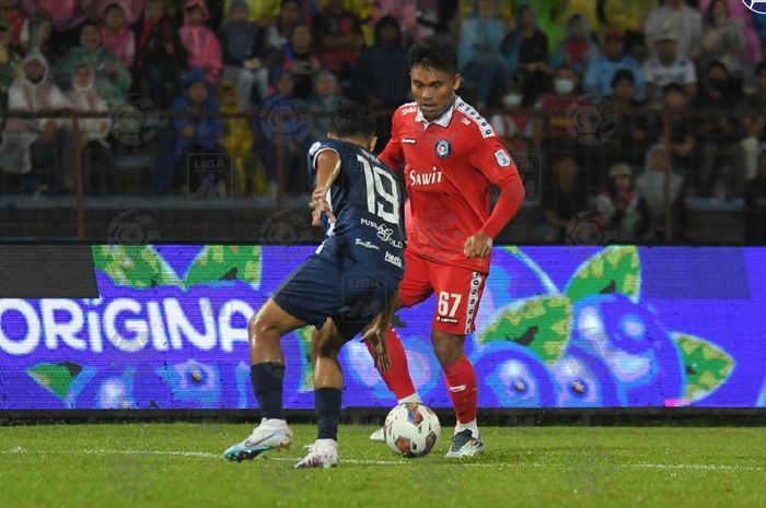 Saddil Ramdani membela Sabah FC dalam lanjutan Liga Super Malaysia 2023.