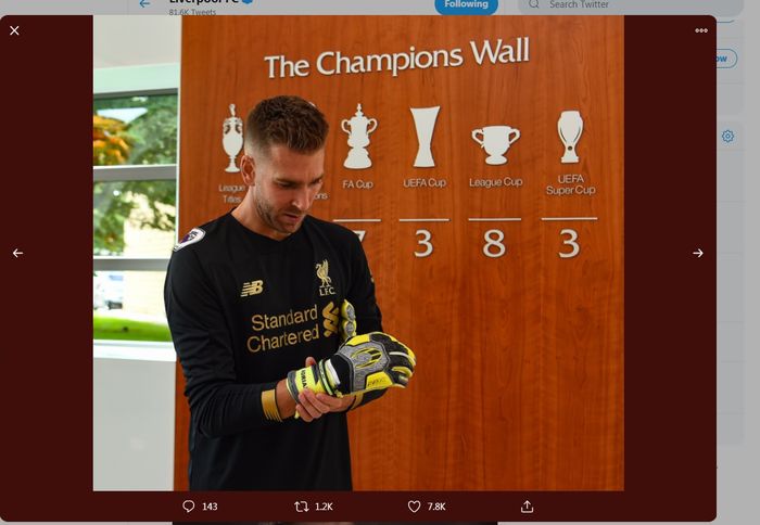 Kiper baru Liverpool, Adrian