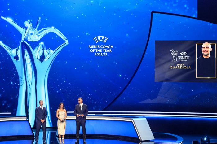 Pelatih Man City, Pep Guardiola, berhasil mendapatkan penghargaan Pelatih Terbaik Eropa 2022-2023 dari UEFA.